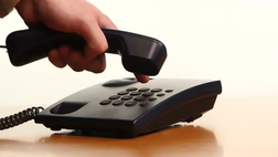Answering a phone call from a resident