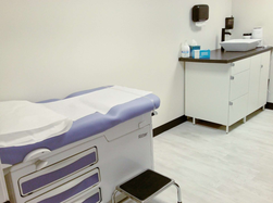 A primary care clinic exam room
