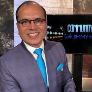 Jimmy Hassan on the set of Community Voices